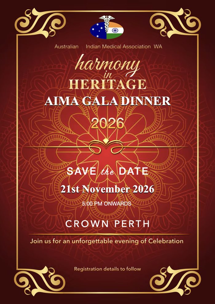 Harmony in Heritage — AIMA Gala Dinner 2026, save the date poster